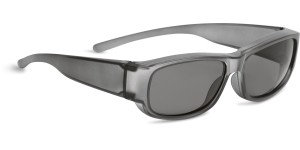 Shoptic Overzetbril - rechthoekig met brede veren grijs