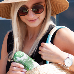 Etui Monstera met microvezeldoekje