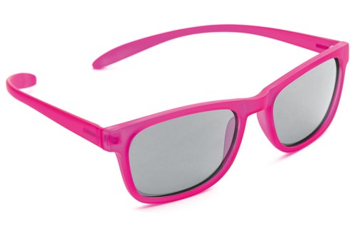 B&S zonnebril voor kinderen 10 tot 12 jaar roze met grijs glas, polariserend
