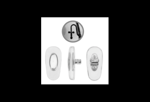  PVC insteek pad RayBan zilver kern 13,5 mm