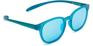 B&S zonnebril voor kinderen 6-10 jaar turqouise met turquoise spiegelglas, polariserend